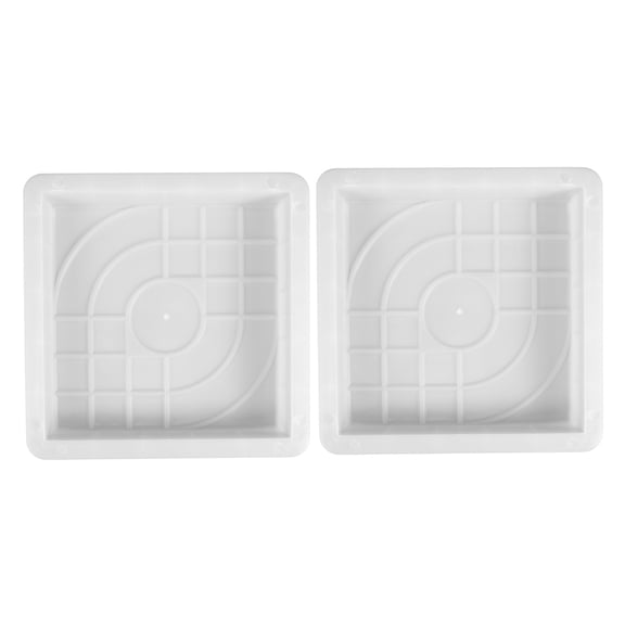 COOPHYA 2-Pack White Concrete Paver Molds for Walkways and Patios, Reusable Outdoor Stepping Stone Forms