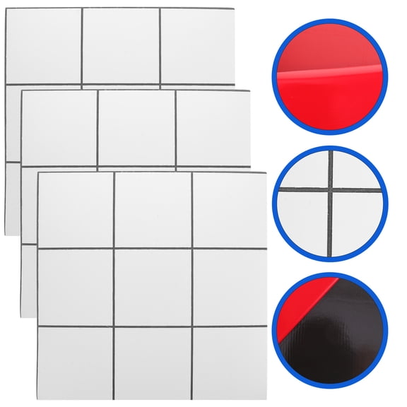 COOPHYA 3 Sheets Simple Design Wall Tile Stickers for Home Decor 11.8x11.8in