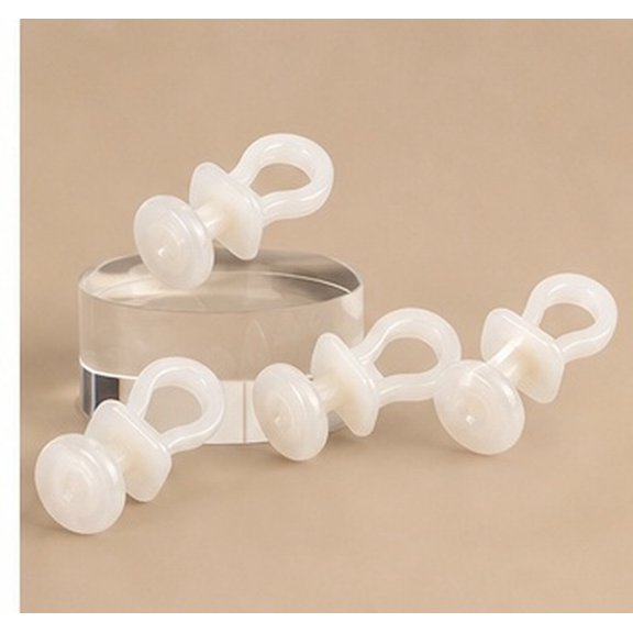 COOPHYA 30Pcs Beige Plastic Sliding Gliders for Home Use Window Shower Curtain Tracks