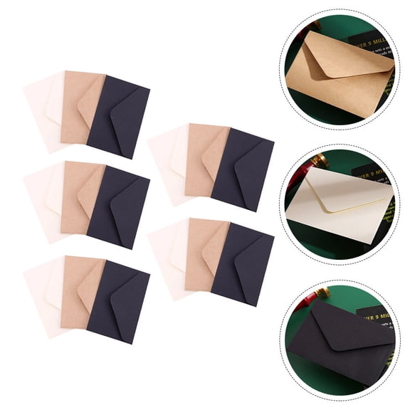 COOPHYA 30Pcs Cute Envelopes Assorted Color for Message Carrying Vintage Style Invitations