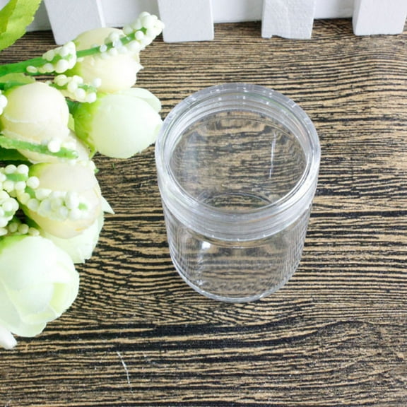 COOPHYA 30Pcs Mini Containers for Skincare Transparent Round Plastic Jars with Screw On Lids