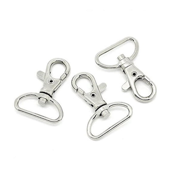 COOPHYA 30Pcs Swivel Trigger Snap Hook Silver 1.6 Inch Ideal for Crafts Decorations and Beading Projects
