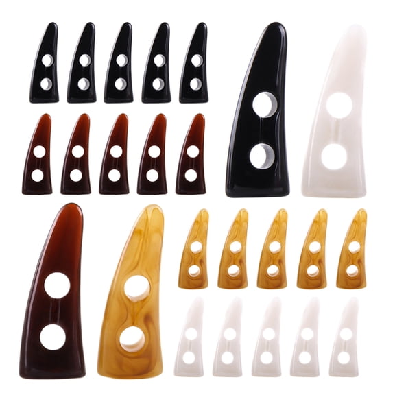 COOPHYA 30pcs Assorted Color Acrylic Horn Tooth Sew- Buttons for Clothes, Ideal Sewing Accessories and Craft Supplies
