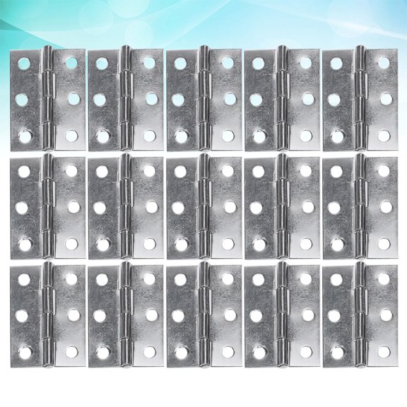 COOPHYA 32Pcs Plated Silver Window Hinge Stainless Steel Lightweight for Home Office and Shop Doors