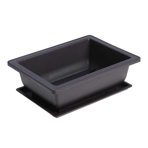 COOPHYA 3Pcs Waterproof Durable Rectangular Planter for Bonsai and Potted Flowers with Drainage Ventilation 2.8in