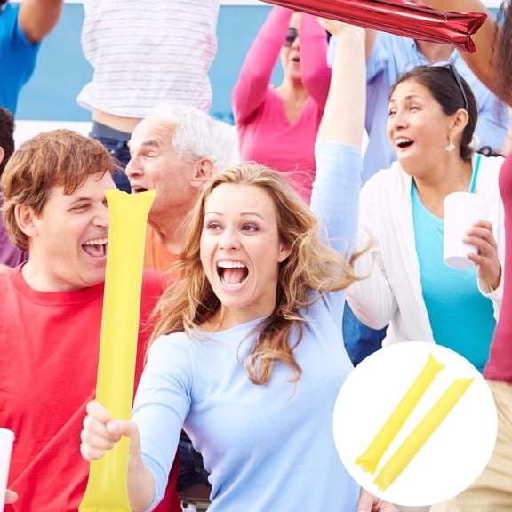 COOPHYA 40Pcs Inflatable Props for Concerts and Parties Yellow PE Material