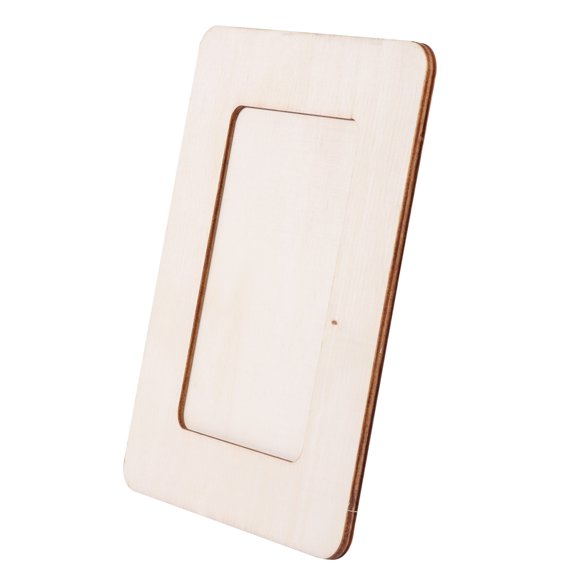 COOPHYA 4Pcs Picture Frames Khaki Poplar Wood Rectangular DIY Design School Projects