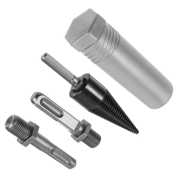 COOPHYA 4Pcs Set Steel Cone Shaped Drill Bit For Homeowners And Woodworkers Wood Splitting