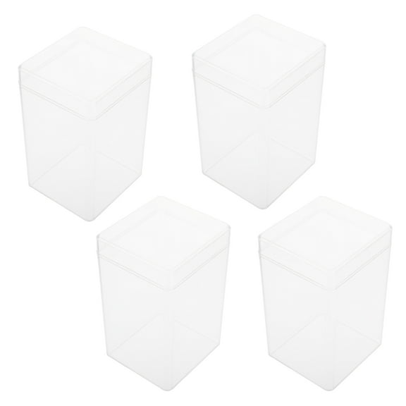 COOPHYA 4Pcs Single Compartment Display Storage Box Acrylic Clear Cube For Model Collectors 12X7.5X7in