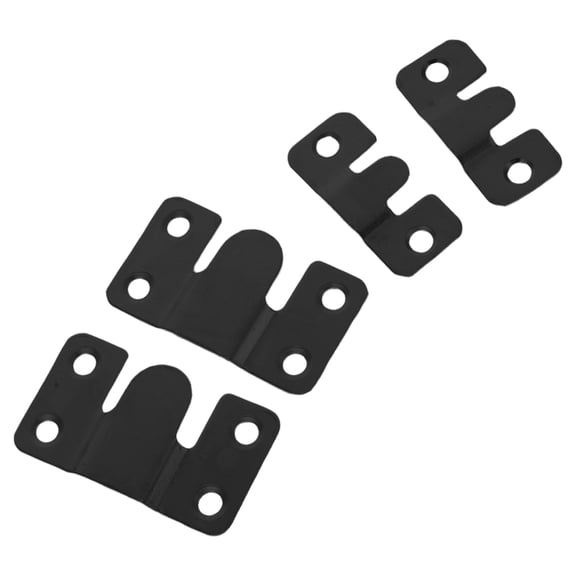 COOPHYA 4Pcs Interlocking Flush Mount Brackets for Heavy Duty Picture Hanging in Black