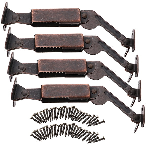 COOPHYA 4pcs Heavy Duty Lid Stay Hinges Iron Antique Bronze for Trunk and Luggage