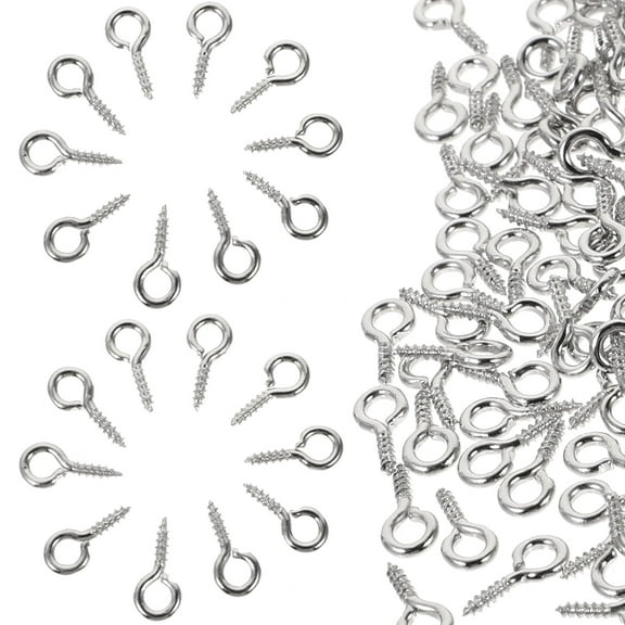 COOPHYA 500 Pcs Small Screw Eye Pins Metal Findings for Jewelry Making Artists