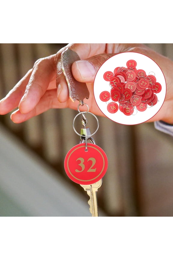 50Pcs Metal Number Key Tags Engraved for General Users Workshop