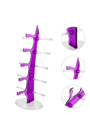 5-Pack Plastic Sunglass Display Stand Organizer for Eyewear Storage and Retail Display Rack