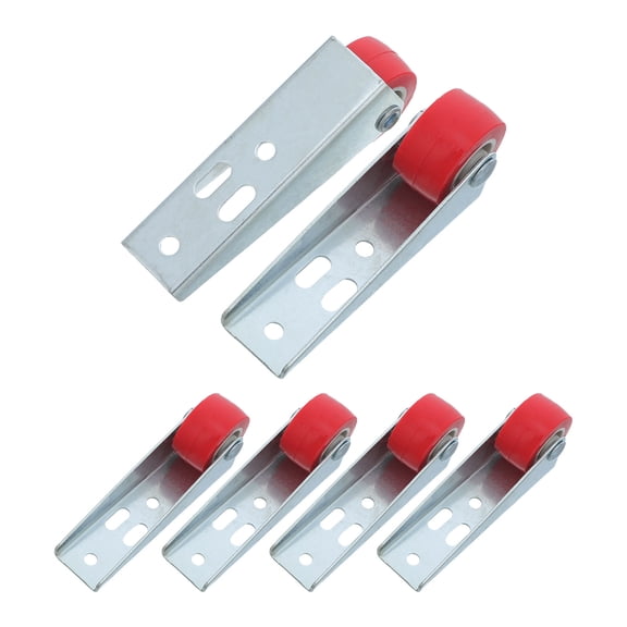 COOPHYA 6Pcs Heavy Duty Side Mount Casters Rubber Wheels with Smooth Silent Movement for Barn Door Support