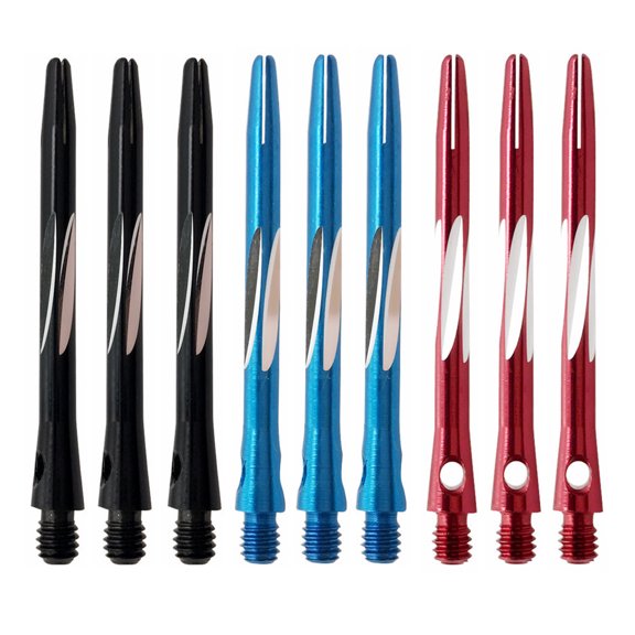 COOPHYA 6Pcs Professional Alloy Darts Shafts Aluminum Rods Front Loaded Weight Balance Assorted
