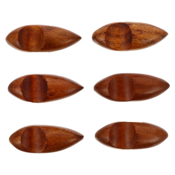 COOPHYA 6Pcs Rectangular Wooden Spoon Racks for Households 1.97x0.79x0.47in