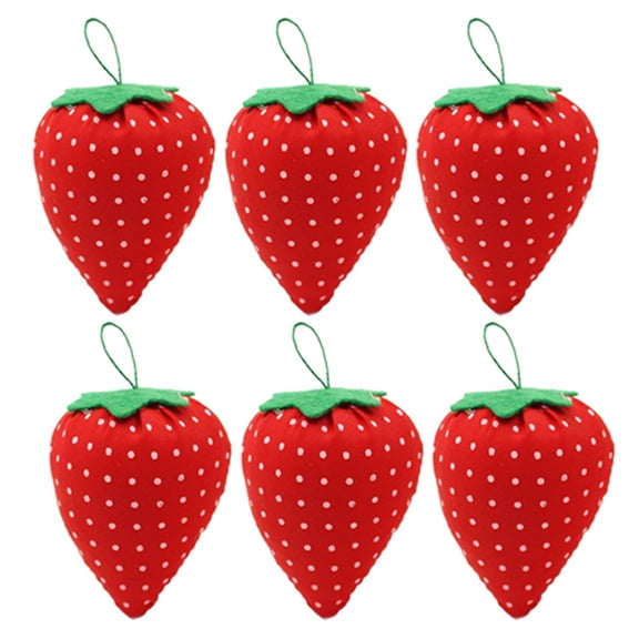 COOPHYA Compact Red Sewing Pin Cushion Set, Reusable Cotton and Polyester, 6 Pieces for Crafting and Sewing