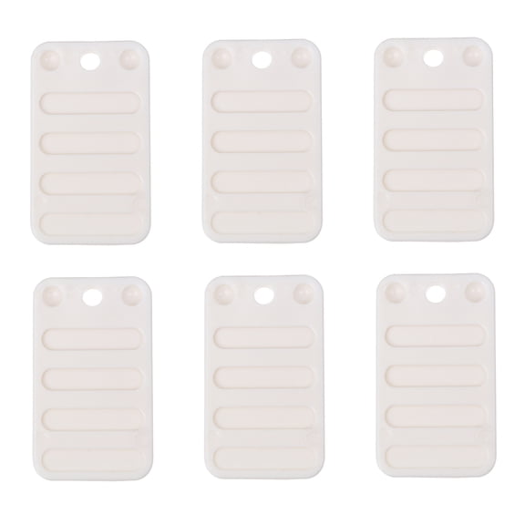 COOPHYA 6Pcs White Furniture Foot Mat Plastic Anti-Skid Home Raising Mat for Sofa Table Bed