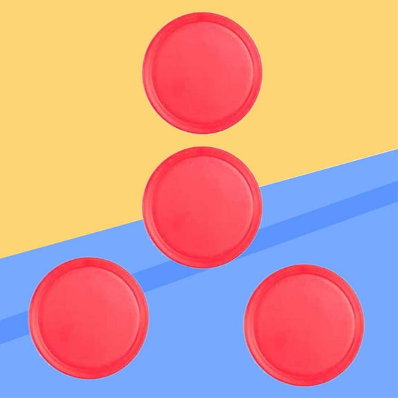 COOPHYA 8 Pcs Red Plastic Air Hockey for Game Room Use and Players
