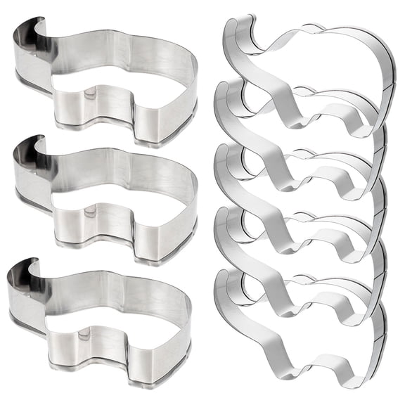 COOPHYA 8Pcs Elephant Biscuit Cutter Reusable Stainless Steel Cookie Mold for Baking