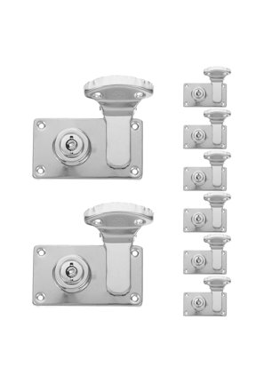 8-Piece Metal Suitcase Locks with Double Latch Tongues for Enhanced Luggage Security and Travel Protection