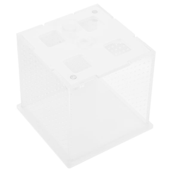 COOPHYA 9.3x9.3x8.3in Transparent Reptile Feeding Box 1Pcs for Snail Terrarium Kit