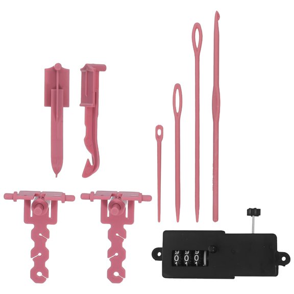 COOPHYA 9Pcs Knitting Supplies Kit with Crochet Hooks and Circular Machine Tools for Yarn Crafting