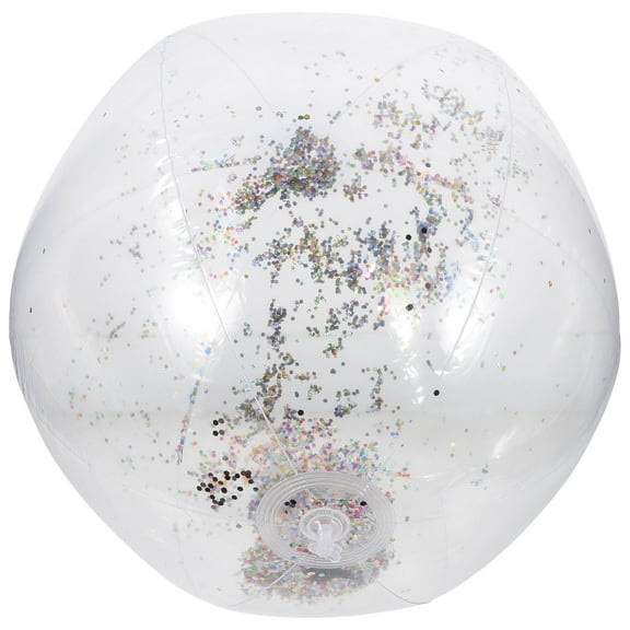 COOPHYA Beach Ball Decor Inflatable Clear With Glitter 15.72x15.72in 1 Set
