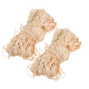 COOPHYA 2-Pack Natural Raffia Palm Fiber Twine in Beige for Christmas Wrapping and Family Gatherings
