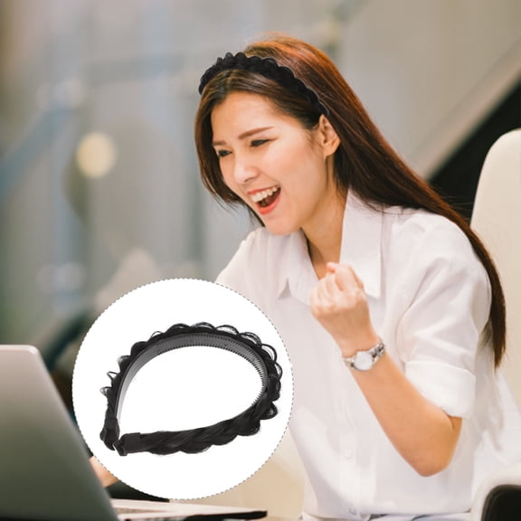 COOPHYA Black Hair Accessory Headdress Made with Soft ABS Material for Comfortable -Term Wear