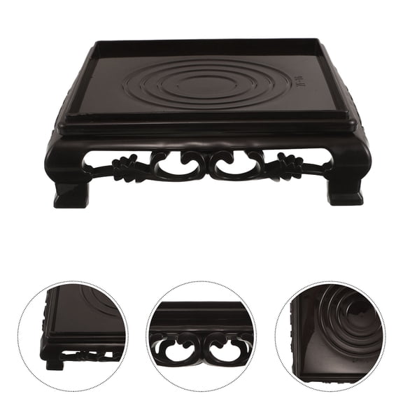 COOPHYA Black Desktop Fountain Decoration Holder with Versatile Plant Riser for Home Office Display