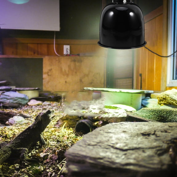 COOPHYA Black Reptile Heat Lamp Enclosure with Anti for Turtle Snake Lizard Tanks
