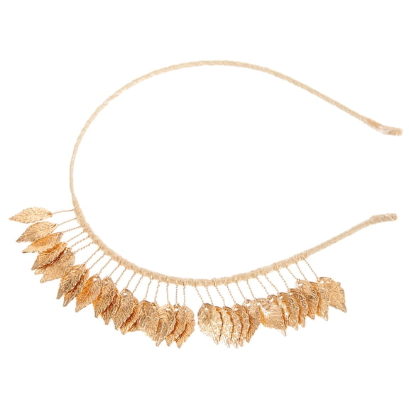 COOPHYA Decorative Golden Leaf Headband for Bride and Special Events
