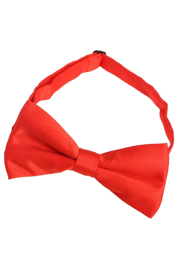 Bright Red Pre Tied Satin Bowtie For Men Neck Up For Weddings Graduations Formal Events And Tie Occasions