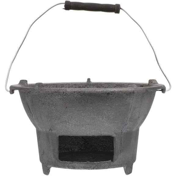 COOPHYA Cast Iron Barbecue Stove for Camping, Portable Outdoor Tea Boiling and Cooking Accessory, 1 Piece