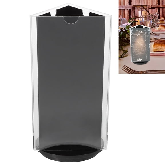 COOPHYA Clear Acrylic Menu Holder, 360 Rotating Tabletop Sign Display Stand, Countertop Table Tent for Restaurants, Cafes
