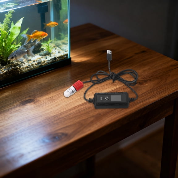 COOPHYA Compact Aquarium Heater USB Powered with Dual Celsius Fahrenheit Display for Betta Tanks