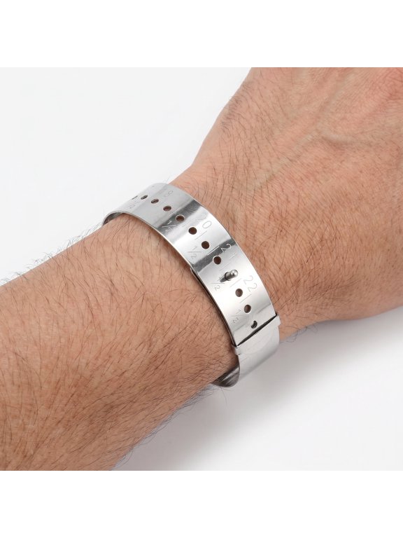 Stainless Steel Compact Wrist Measuring Tool for Accurate Jewelry and Bracelet Size Measurement