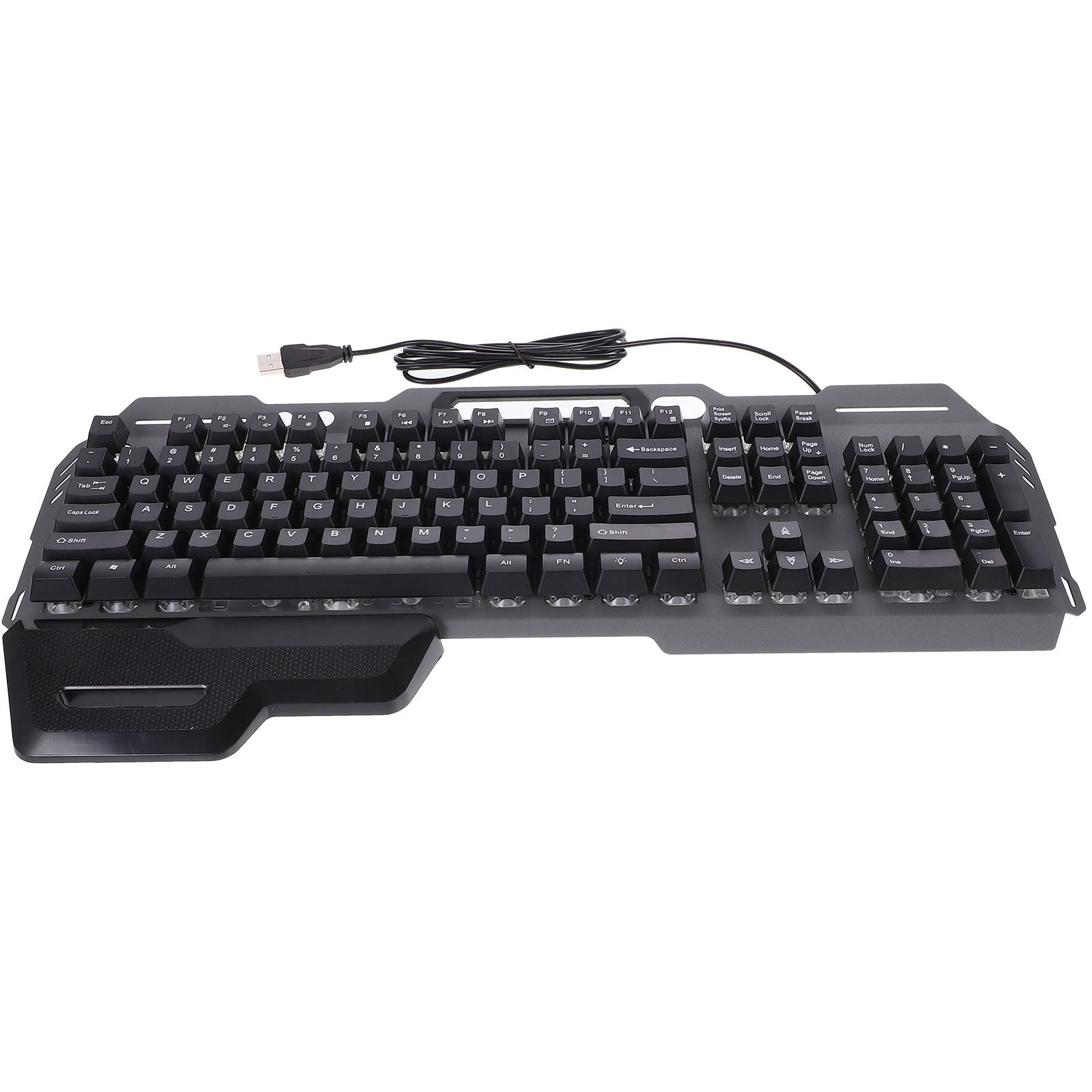 COOPHYA Black Ergonomic Gaming Keyboard for Computer and Office Use, 1 Piece Wired Mechanical Keyboard