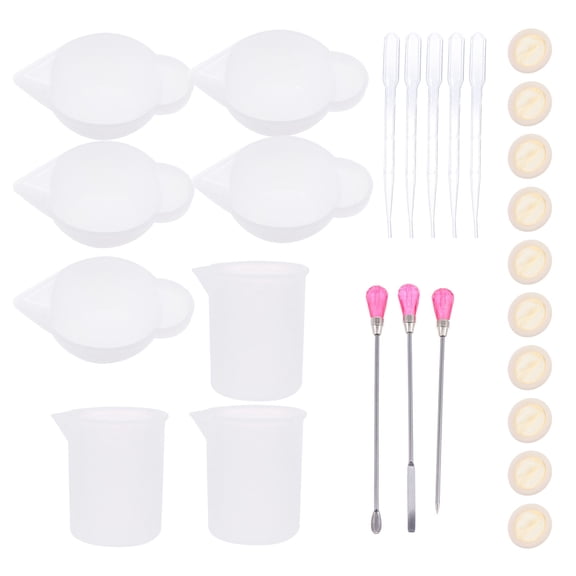 COOPHYA DIY Epoxy Tools 1Set Epoxy Mixing Tools Kit for Mixing and Measuring Resin 6.69x5.51x2.4 Inch