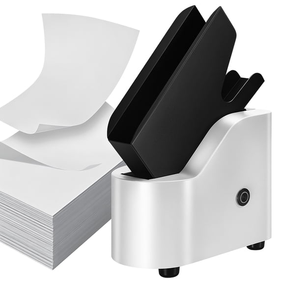 COOPHYA Desktop Paper Jogger, 300 Sheets Capacity with 5s Automatic Alignment, Paper Finisher Stack Leveling Machine for A4 Bulk Documents, US Plug