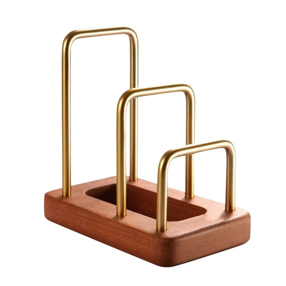 COOPHYA Chopping Board Stand with Wood Base for Efficient Kitchen Counter Storage and Organization