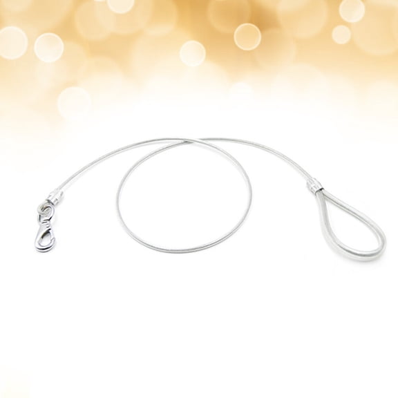 COOPHYA Dog Training Leash Chew Proof With Steel Wire 0.6 X 120cm White 1Pcs