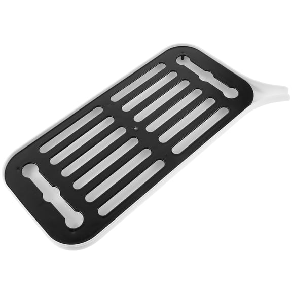 COOPHYA Black Dish Drying Rack Tray with Spout for Quick Water Drainage and Organized Kitchen Storage