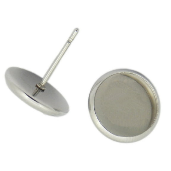 COOPHYA Earring Hardware 40Pcs Round Stainless Steel Post for Jewelry Making and Accessory Design