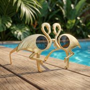 COOPHYA Flamingo Shaped Sunglasses with UV , Lightweight Plastic Frame for Beach Party and Outdoor Fun