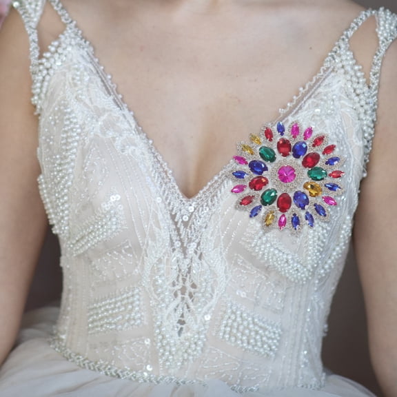 COOPHYA Garment Jewels Rhinestone Crafts Diy Projects Colorful 1Pcs