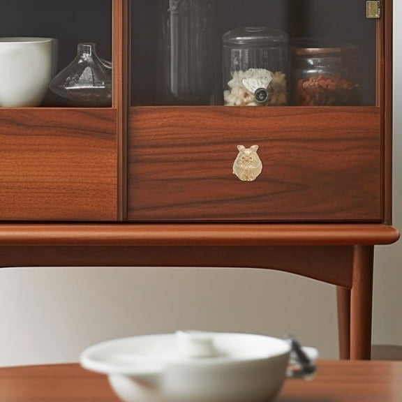 COOPHYA Vintage Brass Cat Drawer Pulls Metal Cabinet Knobs for Home Decor and Furniture
