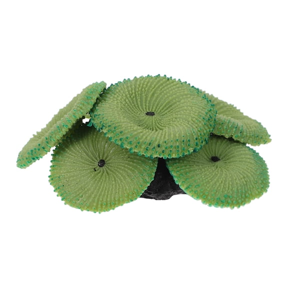 COOPHYA Green Faux Coral Aquarium Ornament with Realistic Reef Sculpture, and Maintenance-Free Decoration